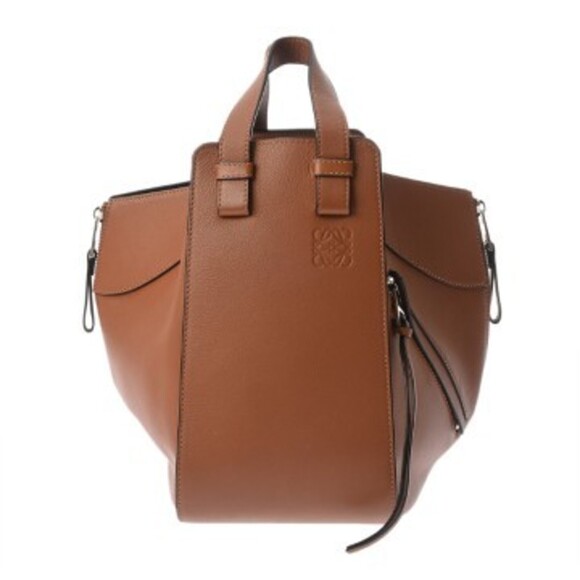 LOEWE Handbags - LOEWE Hammock Small Tan 387.30.S35 Women's Calfskin Handbag A Rank Used Ginzo